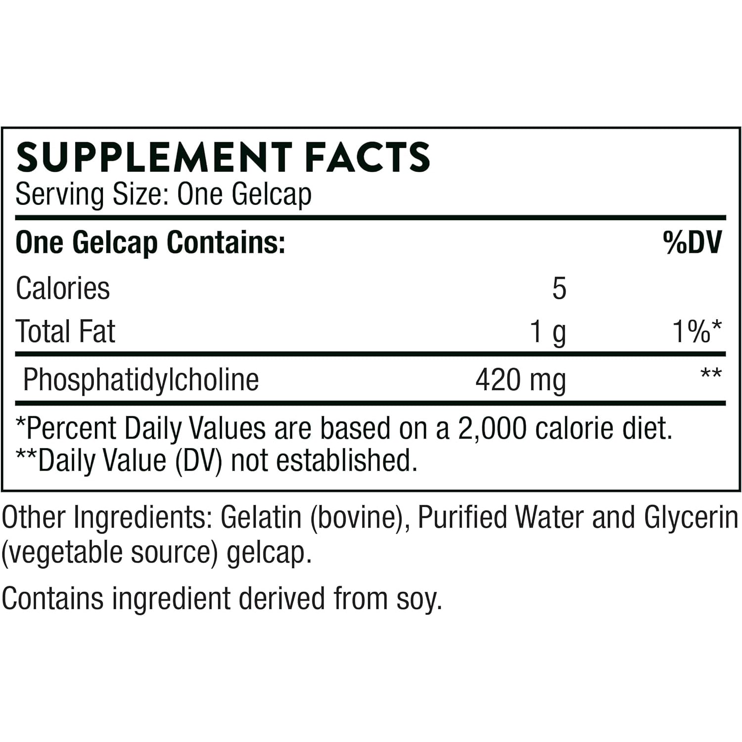 Thorne Research - Phosphatidyl Choline - Phospholipid Complex for Cell Membrane Support - 60 Gelcaps