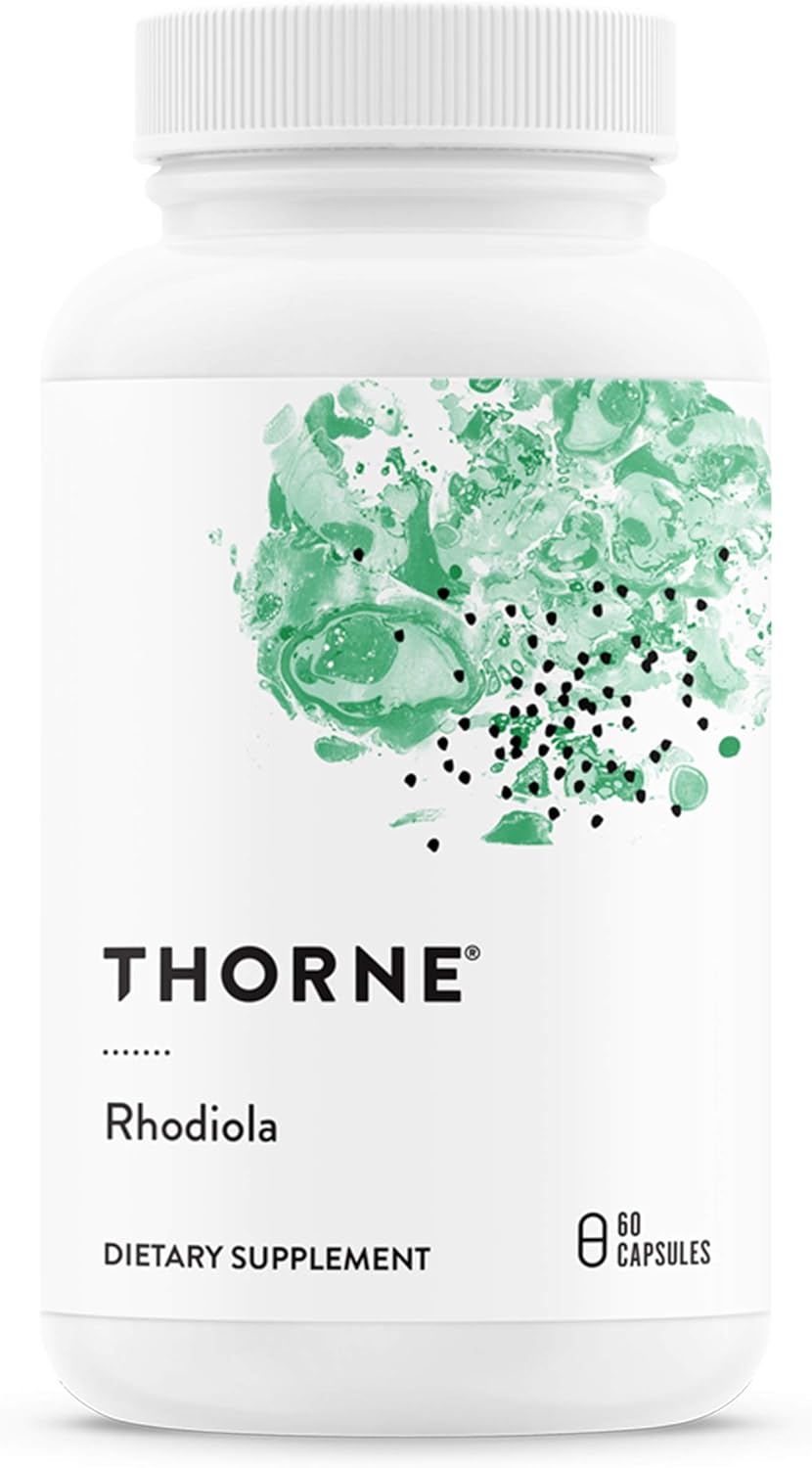 Thorne Research - Rhodiola - Botanical Supplement for Stress Relief - Enhances Mood, Sleep, and Mental Focus - 60 Capsules