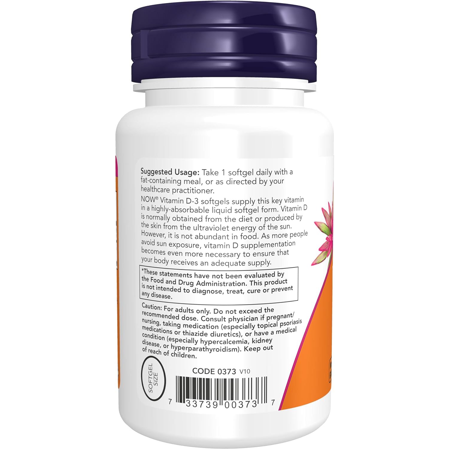 NOW Vitamin D-3 5,000 IU,240 Softgels