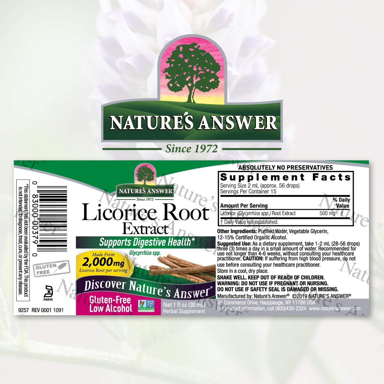 Nature's Answer Licorice Root, ORGANIC, 1 OZ