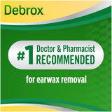Debrox Earwax Removal Aid Drops  Safely and Gently Cleanses Ear  0.5 FL OZ