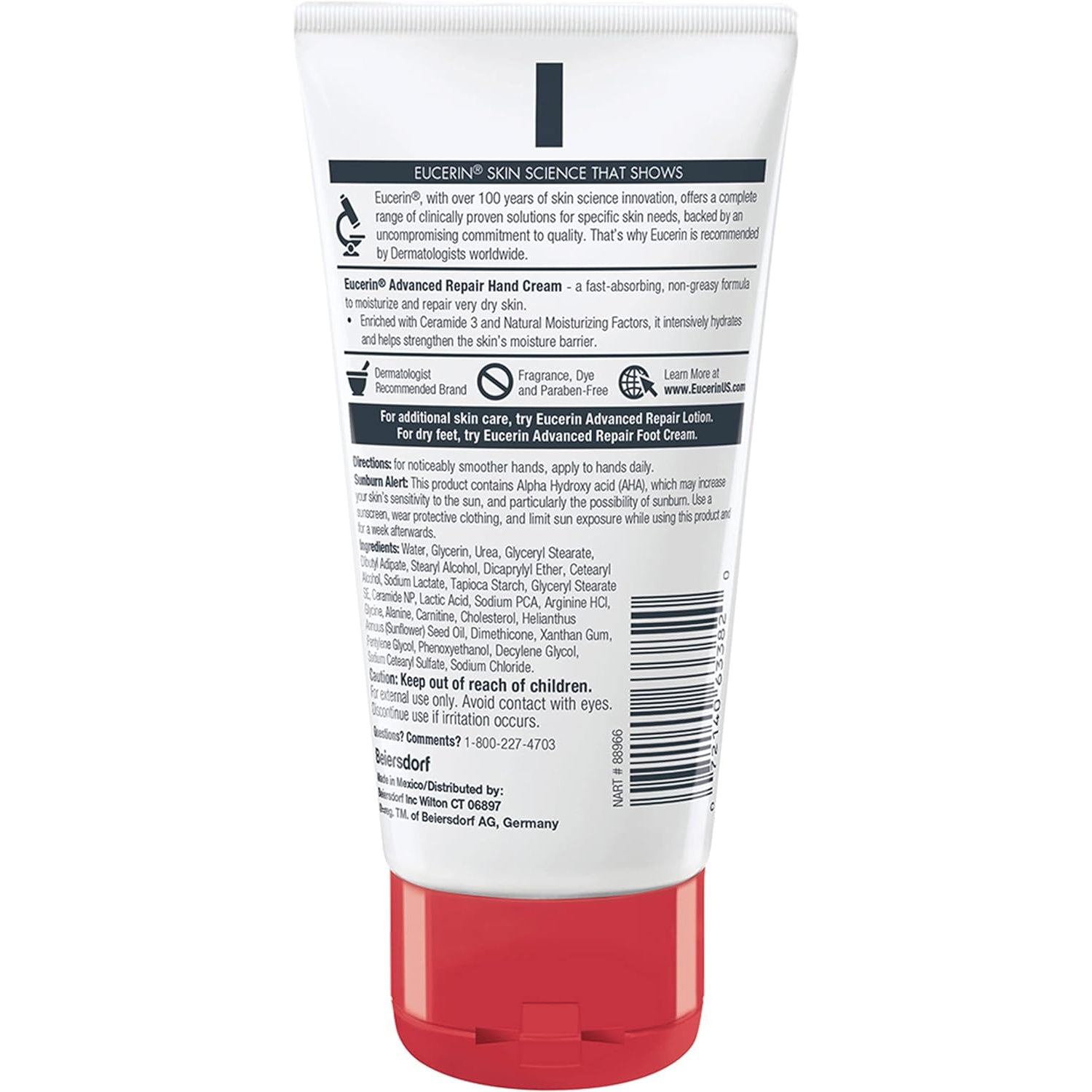 Eucerin Advanced Repair Hand Creme, 2.7 Ounce