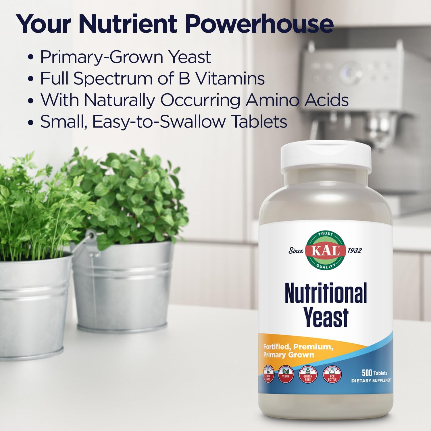 KAL Nutritional Yeast, 500 Count