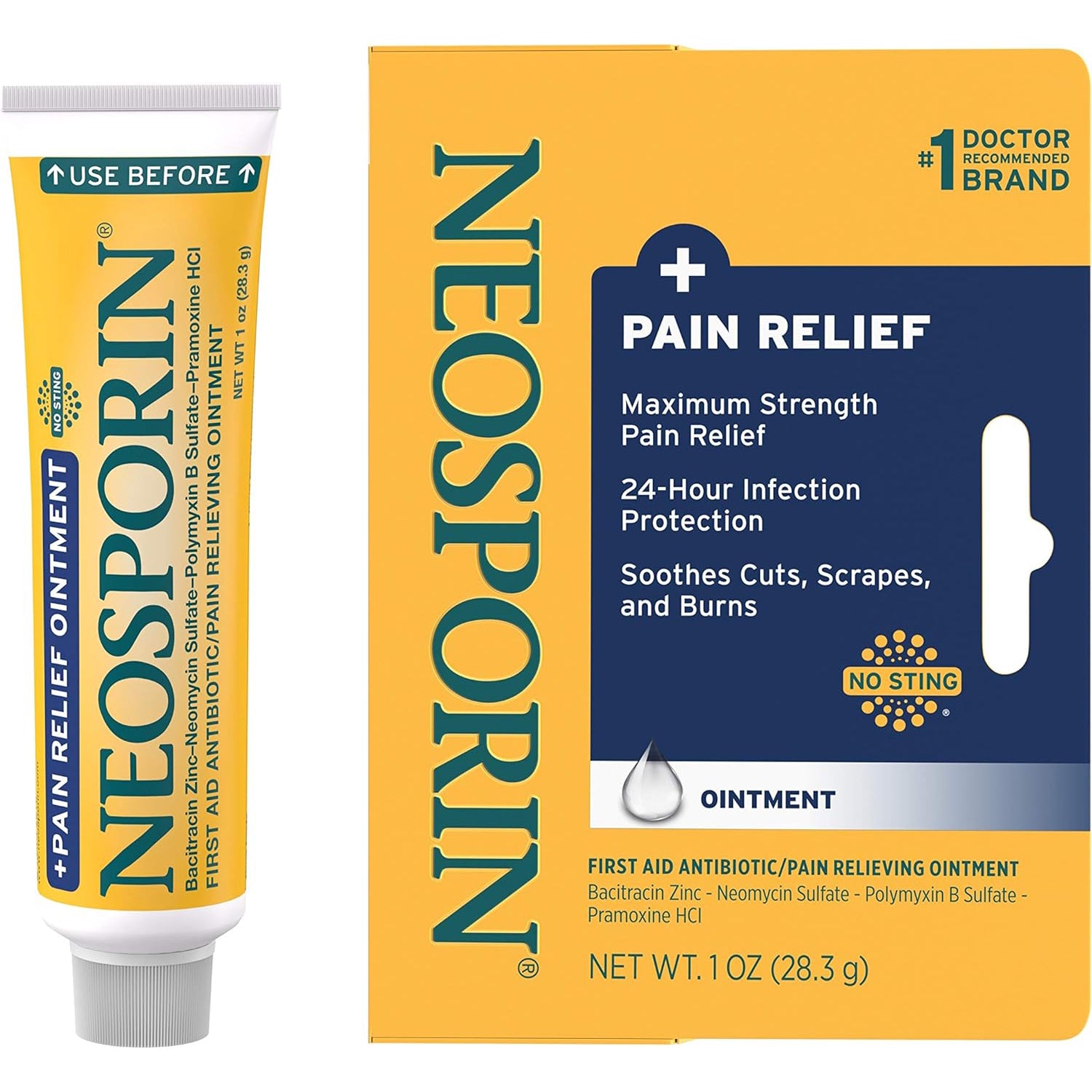 Neosporin + Pain Relief Dual Action Ointment, 1 Oz