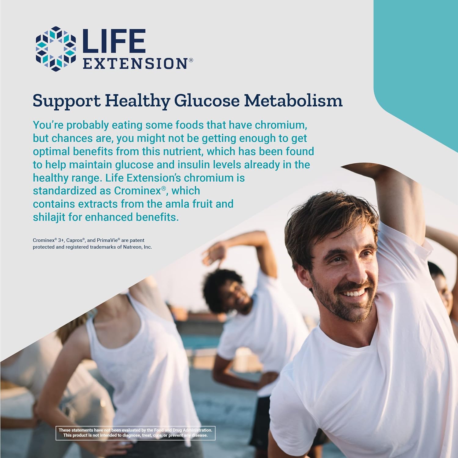 Life Extension Optimized Chromium with Crominex 3+ 500mcg Veg Cap, 60-Count