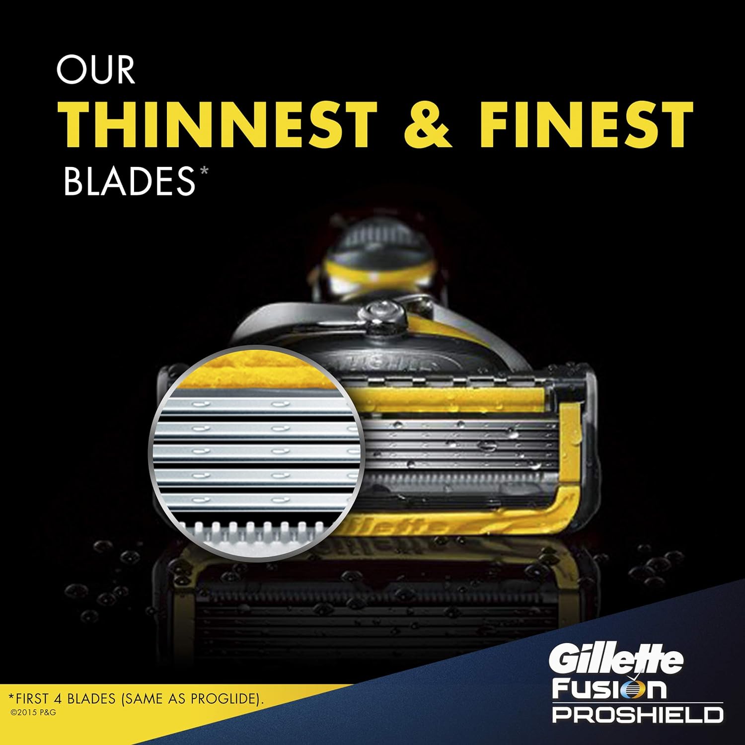 Gillette Fusion Proshield Men's Fusion Razor Blade Refills, 4 Pack