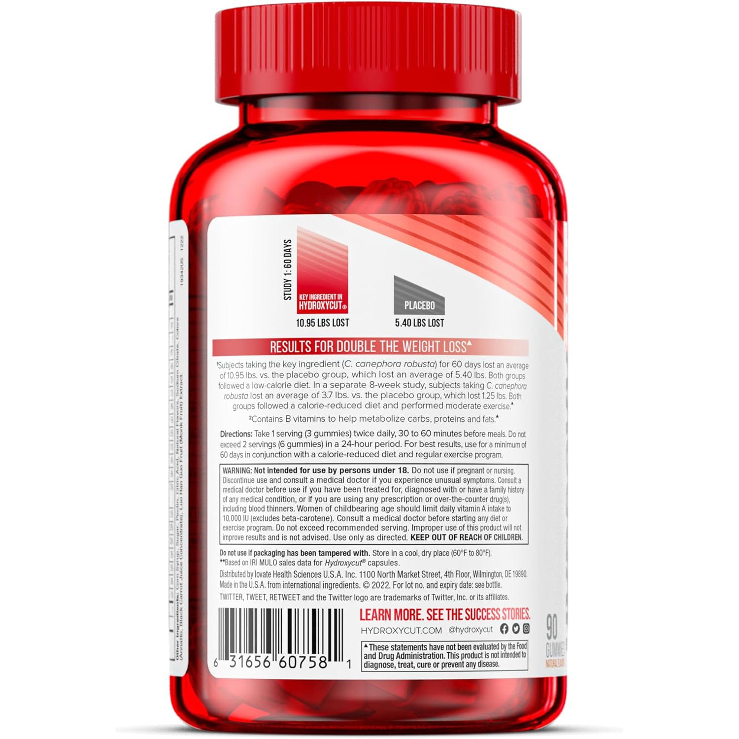Hydroxycut Gummies, America's Number 1 Selling Weight Loss Brand, Non-Stimulant Weight Loss, Great Tasting Mixed Fruit, 90 Count
