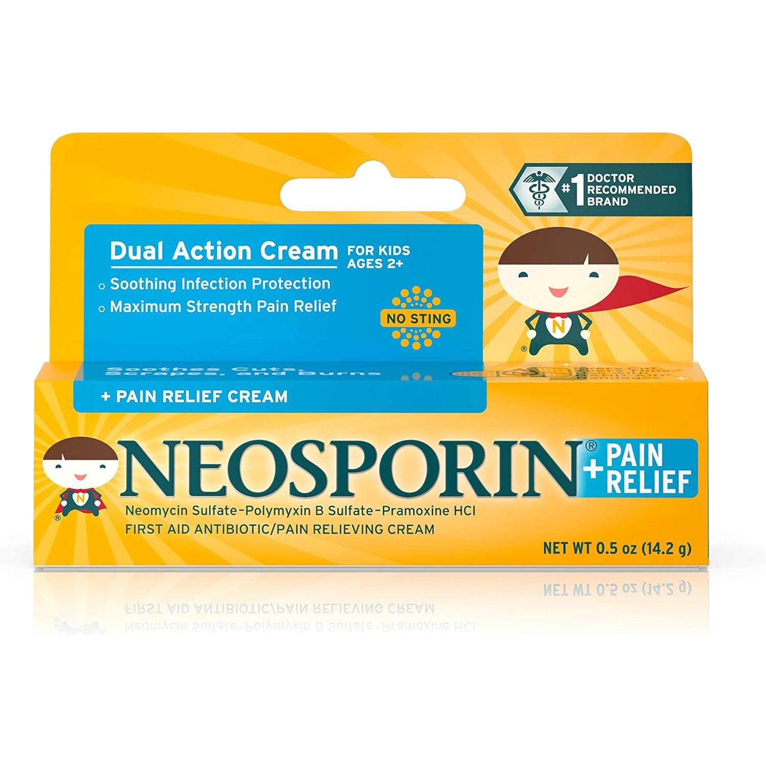 Neosporin First Aid Antibiotic + Pain Relief Cream For Kids, .5 Oz