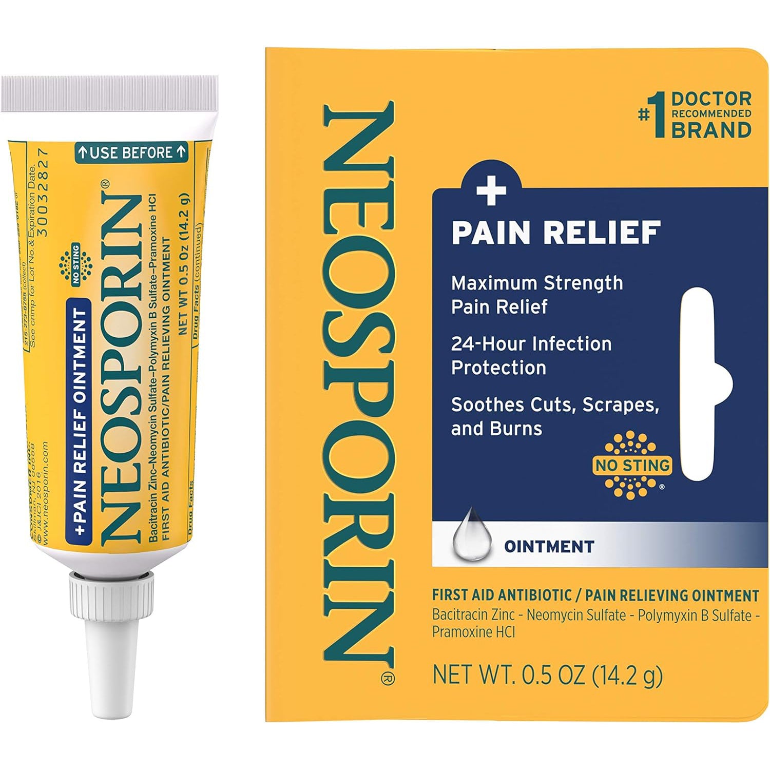 Neosporin + Pain Relief Ointment,0.50 oz