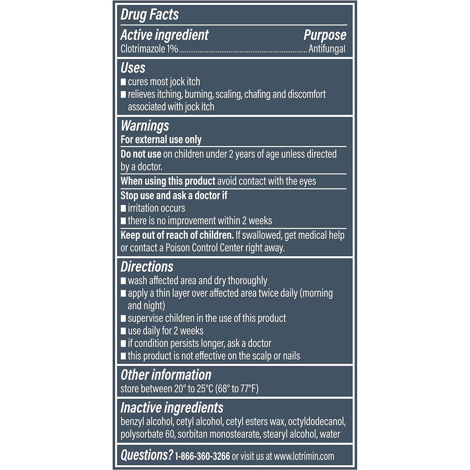 Lotrimin AF Jock Itch Antifungal Cream, Clotrimazole 1%, Clinically Proven Effective Treatment of Most Jock Itch, For Adults and Kids Over 2 years, 0.42 Ounce (12 Grams)