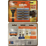 Gillette Men's Fusion 5 Shaving Razor Value Pack with 8 Cartridges'