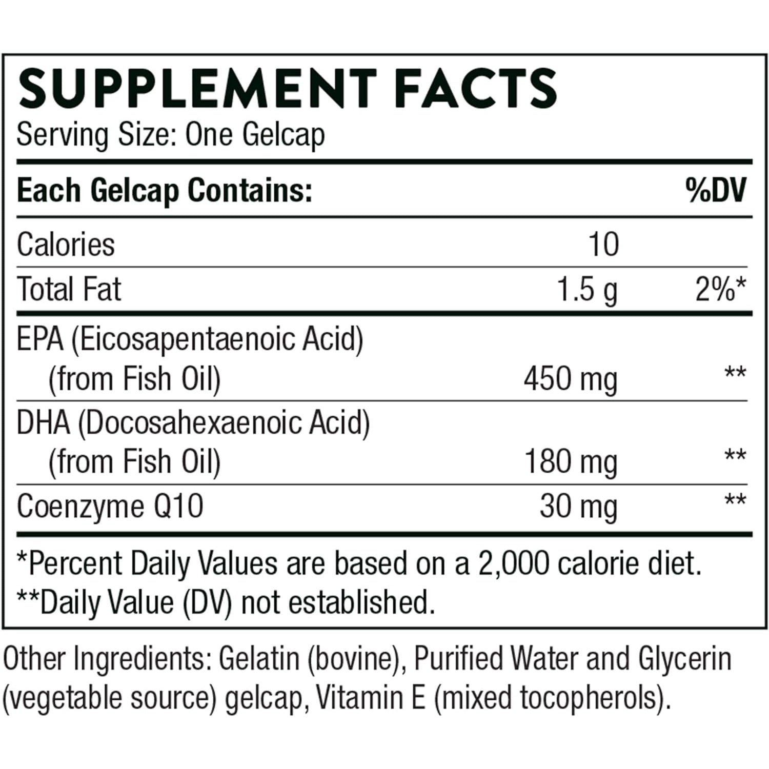 Thorne Research - Omega-3 with CoQ10 - Omega-3 Fatty Acids Supplement with CoQ10 - EPA and DHA - 90 Gelcaps