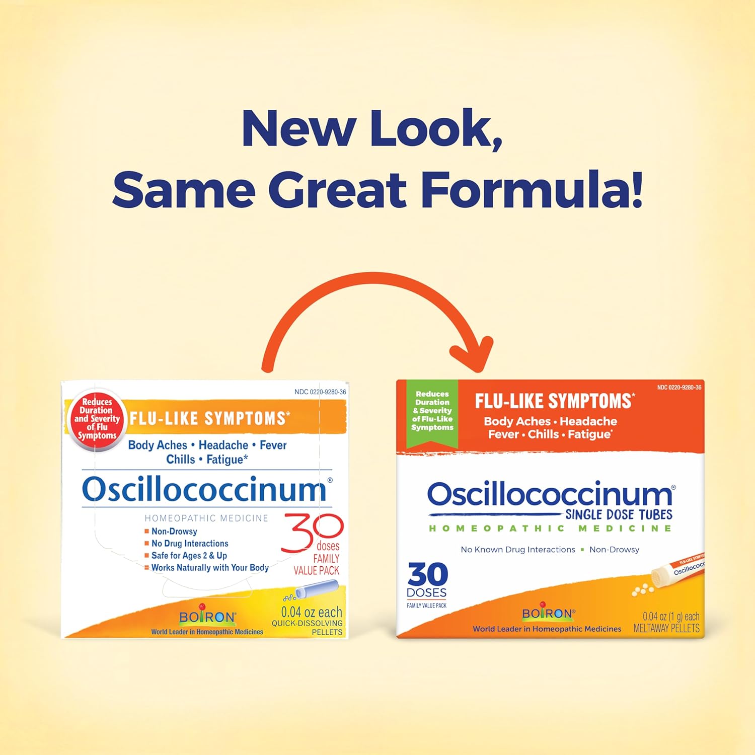 Boiron Oscillococcinum 30 Doses Homeopathic Medicine for Flu-Like Symptoms