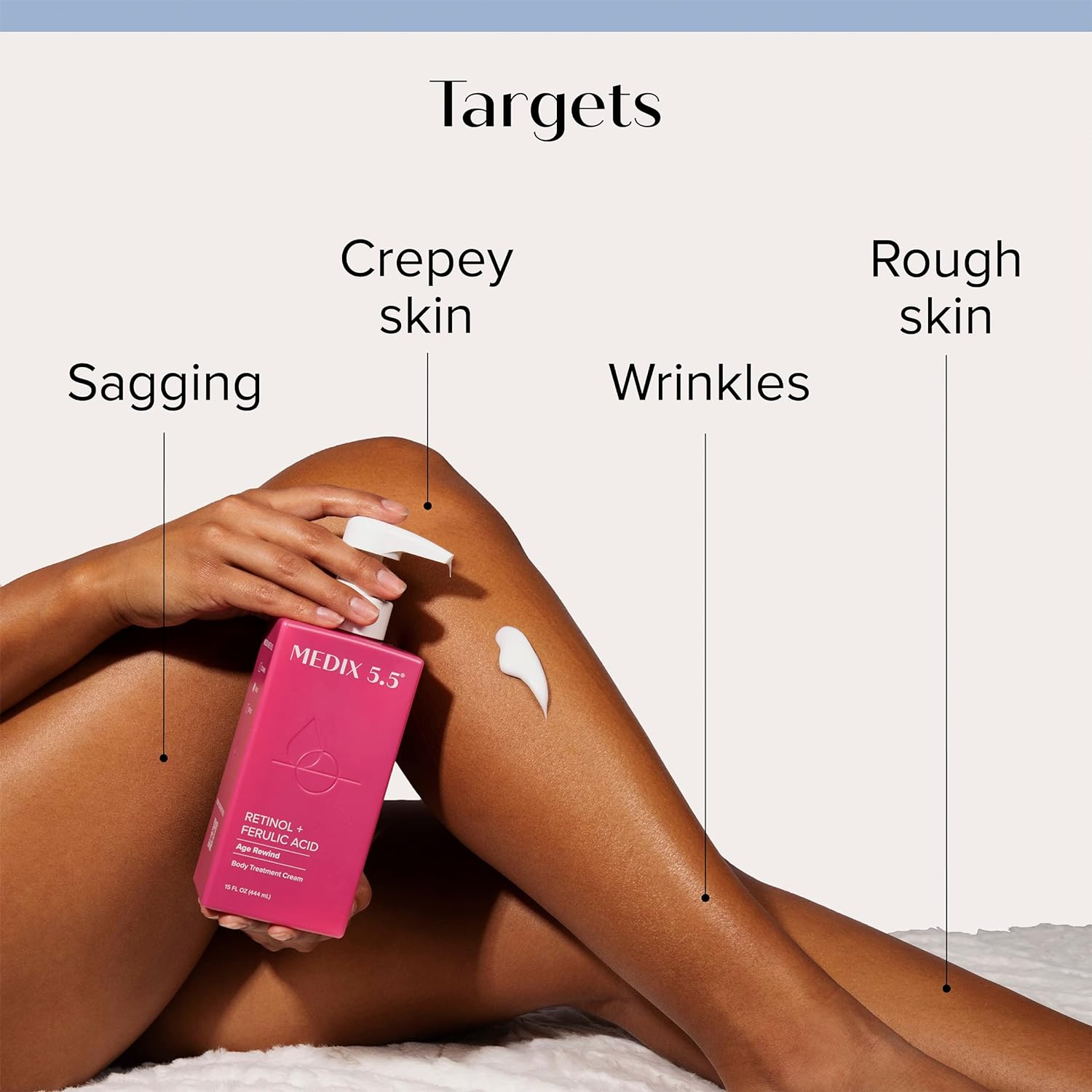 Medix 5.5 Retinol Cream With Ferulic Acid Anti-Sagging Treatment. Targets Crepey Wrinkles And Sun Damaged Skin. Anti-Ageing Cream Infused With Black Tea, Aloe Vera, And Chamomile 440mL (15 Oz)