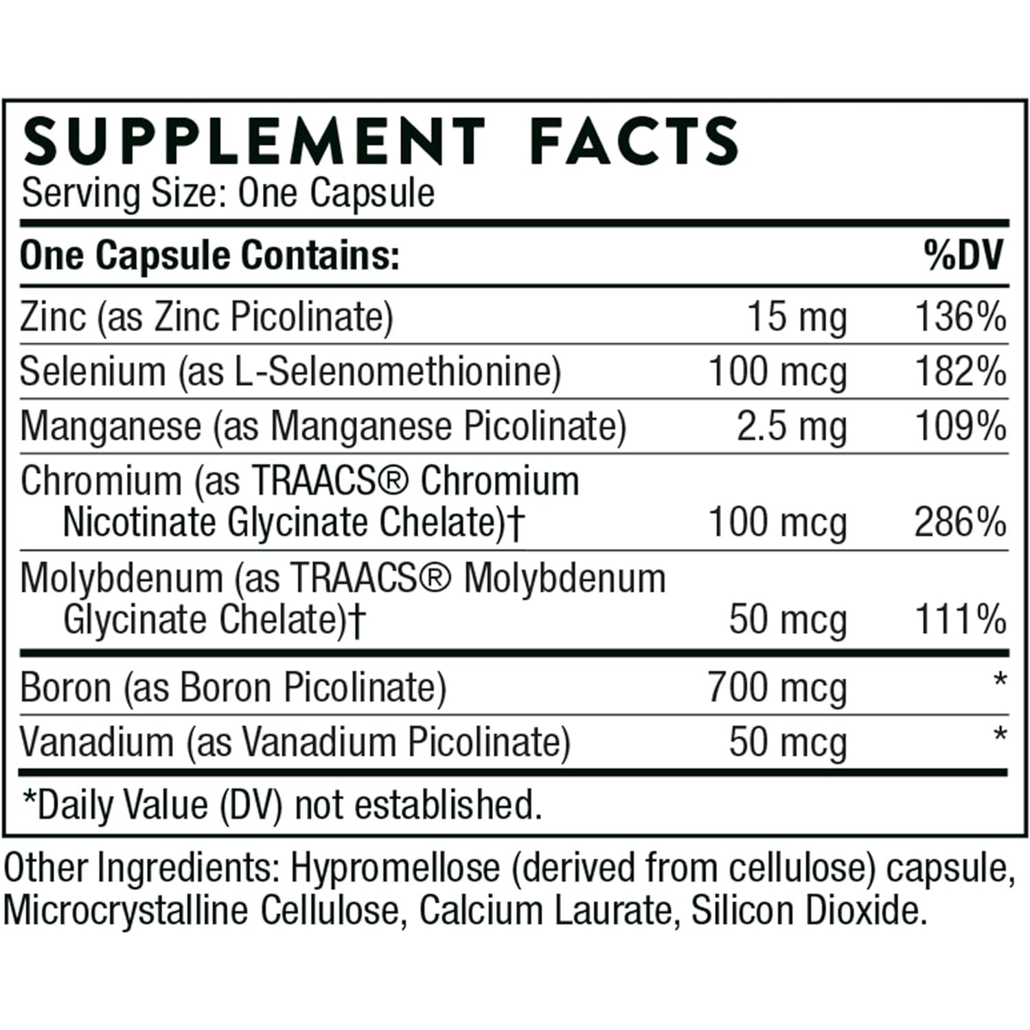 Thorne Research - Pic-Mins - Trace Mineral Complex with 7 Essential Trace Minerals - 90 Capsules