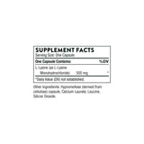 Thorne L-Lysine - 500mg Lysine - Essential Amino Acid - Supports Immune Function, Bone Health, Skin Integrity, Wound Healing and Collagen Formation - Gluten-Free, Soy-Free, Dairy-Free - 60 Capsules