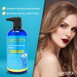 PURA D'OR Hair Thinning Therapy Biotin Shampoo VANILLA LAVENDER Scent (16 oz) wArgan Oil, Herbal DHT Blockers, Zero Sulfates, Natural Ingredients For Men & Women, All Hair Types (Packaging may vary)