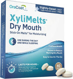 OraCoat XyliMelts Dry Mouth Relief Moisturizing Oral Adhering Discs Slightly Sweet with Xylitol, For Dry Mouth, Stimulates Saliva, Non-Acidic, Day and Night Use, Time Release for up to 8 Hours (240) 6 Packs