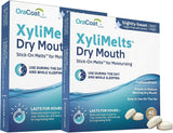 OraCoat XyliMelts Dry Mouth Relief Moisturizing Oral Adhering Discs Slightly Sweet with Xylitol, For Dry Mouth, Stimulates Saliva, Non-Acidic, Day and Night Use, Time Release for up to 8 Hours (240) 6 Packs
