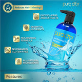 PURA D'OR Hair Thinning Therapy Biotin Shampoo VANILLA LAVENDER Scent (16 oz) wArgan Oil, Herbal DHT Blockers, Zero Sulfates, Natural Ingredients For Men & Women, All Hair Types (Packaging may vary)