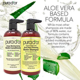 PURA D'OR Anti-Thinning Biotin Shampoo and Conditioner, CLINICALLY TESTED Proven Results, DHT Blocker Thickening Products For Women & Men, Color Treated Hair, Original Gold Label Hair Care Set 16oz x2