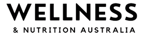 Logo for Wellness & Nutrition Australia with black text on a white background